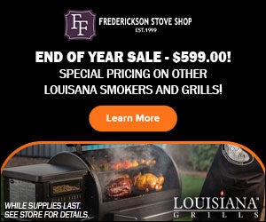 End of Year - $599 on Louisiana Smokers and Grills